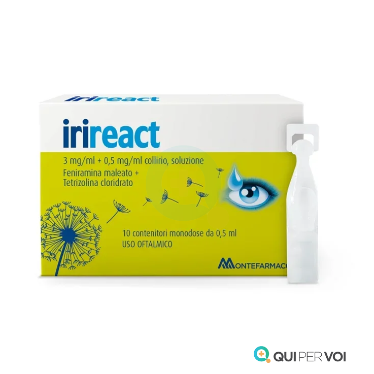 Irireact Collirio 10fl 0,5ml - Collirio Lubrificante per il Benessere Oculare