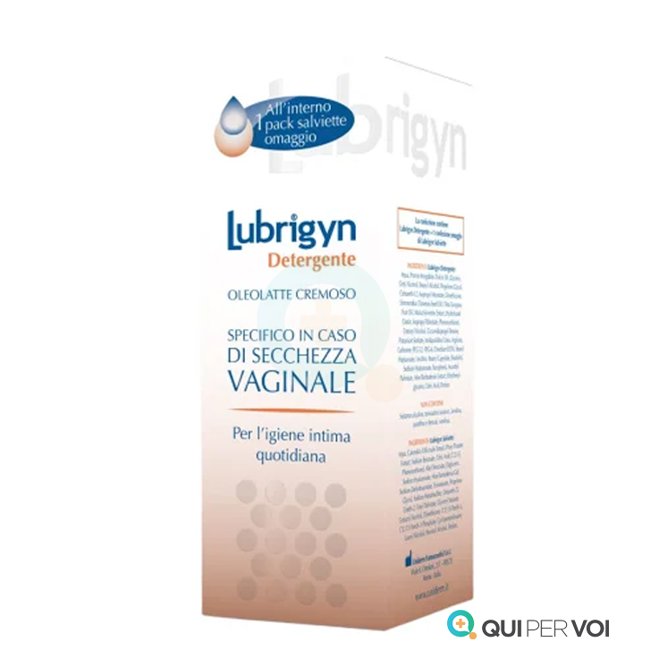 Lubrigyn Detergente Intimo Oleolatte Cremoso Secchezza Vaginale 200ml + 15 Salviette Intime Omaggio