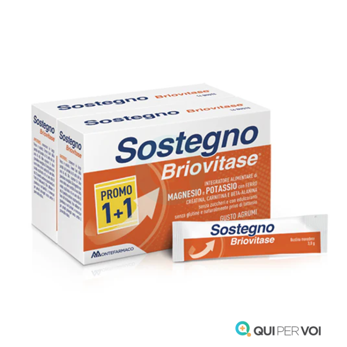 Briovitase Sostegno Magnesio e Potassio Bipack 14+14 Bustine omaggio