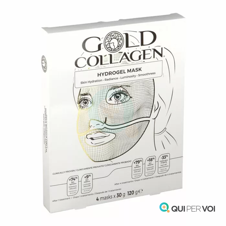 Gold Collagen Idrogel Maschera Viso