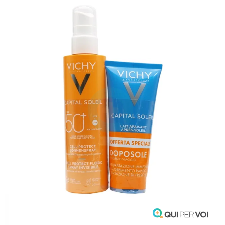 Vichy Capital Soleil Cell Protect SPF50 Spray 200ml + Vichy Capital Soleil Doposole 100ml