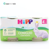 OMO HIPP Coniglio+Verd.2x80g