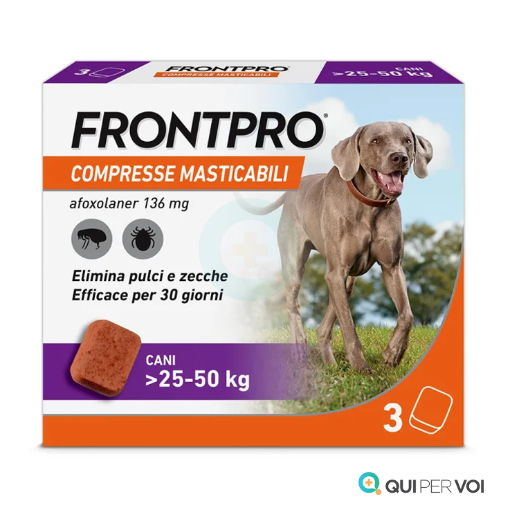 FRONTPRO*3CPR 25-50KG 136MG