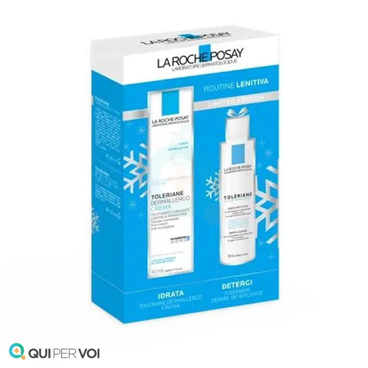 La Roche Posay Kit Toleriane Dermallergo Crema idratante 40 ml + Detergente 15 ml in Omaggio 