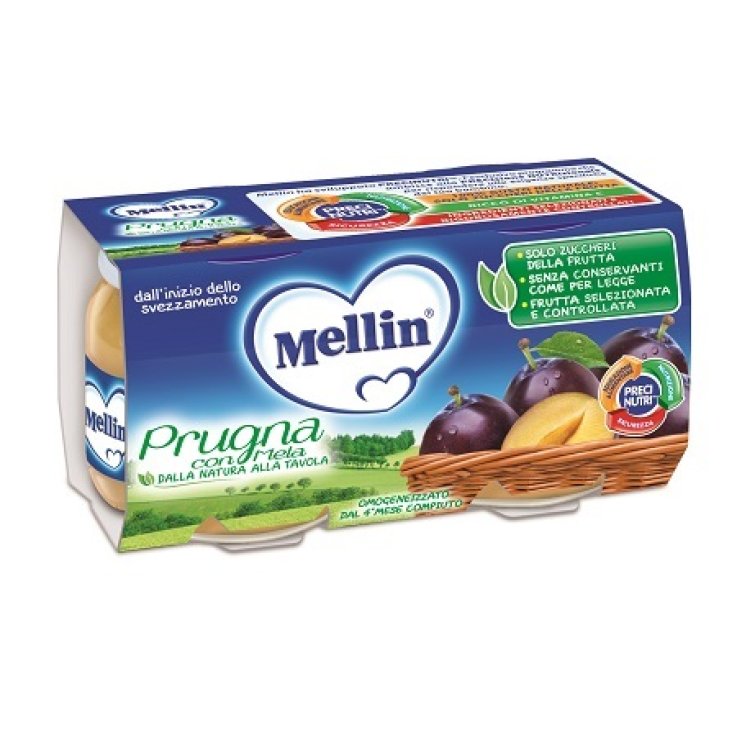 MELLIN OMOG PRUGNA MELA 2X100G