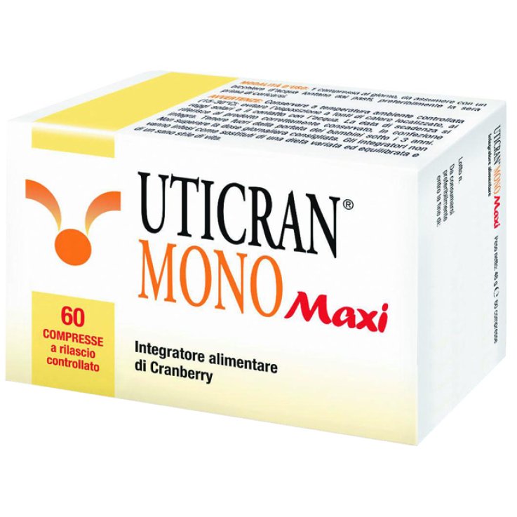 Uticran mono maxi integratore alimentare per l'apparato urinario 60 compresse 