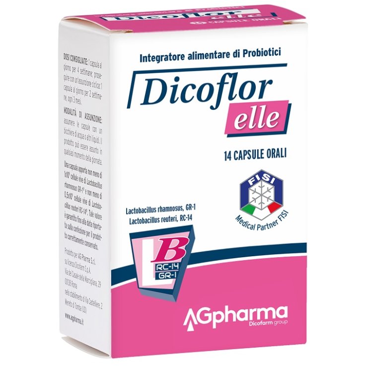 Dicoflor Elle Integratore di probiotici per flora batterica 14 capsule