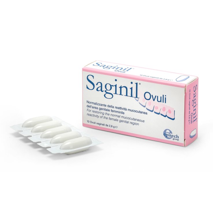 Saginil ovuli vaginali protettivi per la mucosa vulvovaginale 10 pezzi 