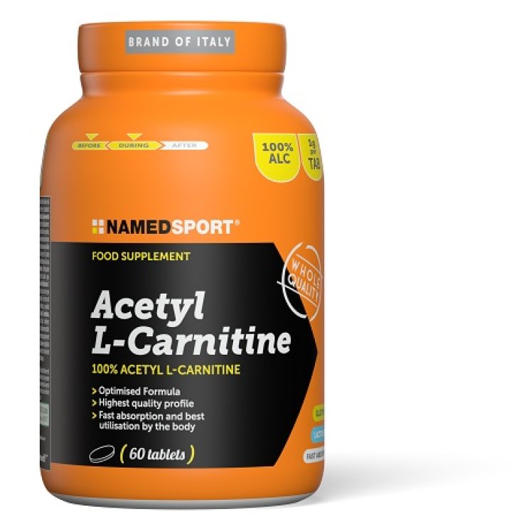 Acetyl l.carnitine integratore alimentare a base di carnitina 60 capsule