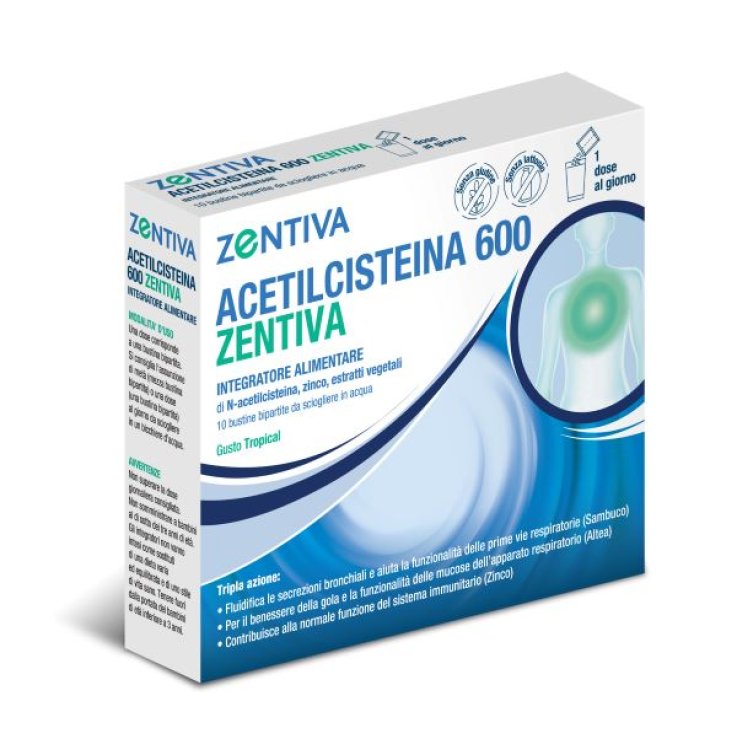 Acetilcisteina 600 Zentia 10 Bustine