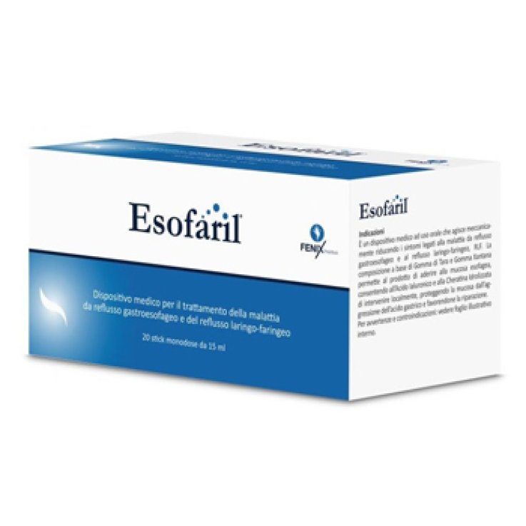 Esofaril dispositivo medico per il reflusso gastroesofageo 20 stick 15 ml 