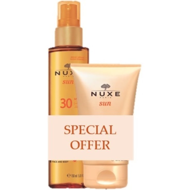 Nuxe Sun Duo Olio Solare Viso E Corpo Spf30 150ml + Latte Doposole Viso E Corpo 100ml