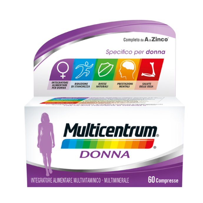 Multicentrum donna integratore alimentare multivitaminico 60 compresse 