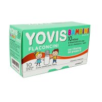 Yovis Bambini Fragola 10 Flaconcini - Integratore Probiotico per il Benessere Intestinale dei Bambini