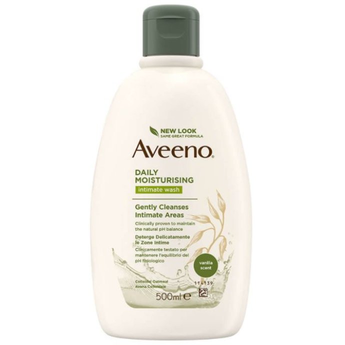 Aveeno Daily Moisturising Detergente Intimo Extra Delicato Naturale Senza Sapone Profumo di Vaniglia 500ml