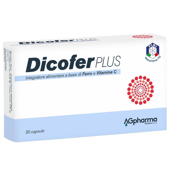 Dicofer plus integratore alimentare a base di ferro 30 capsule 