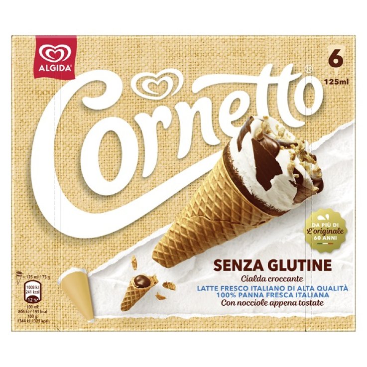 ALGIDA CORNETTO S/GLUT 6PZ 75G