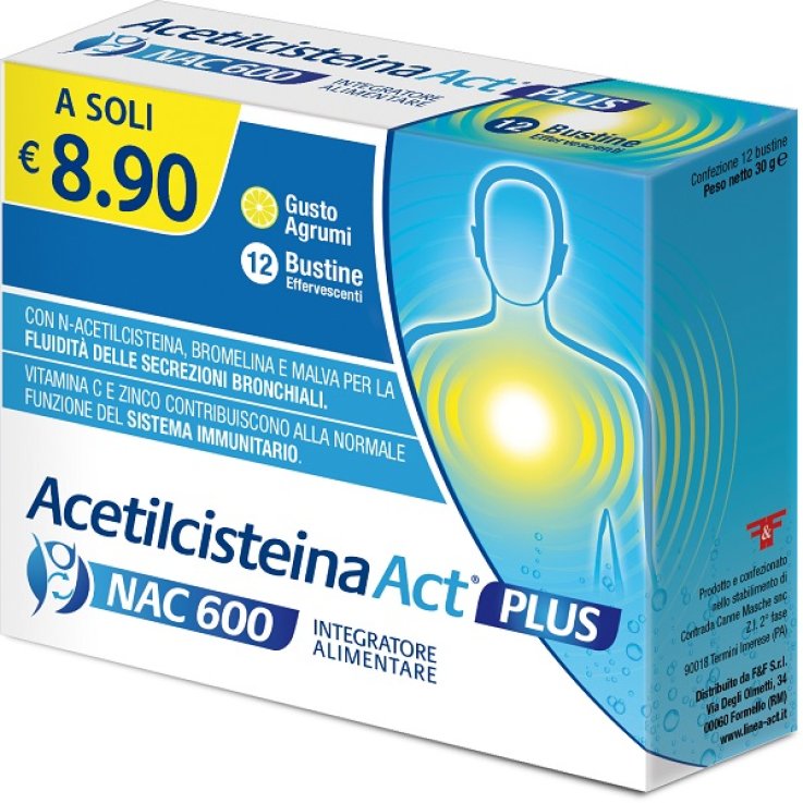 ACETILCISTEINA ACT 600 PLUS 12B