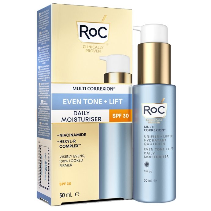 ROC Multi Correxion Even Tone+Lift Trattamento Giornaliero Idratante Tonificante SPF30 50ml 