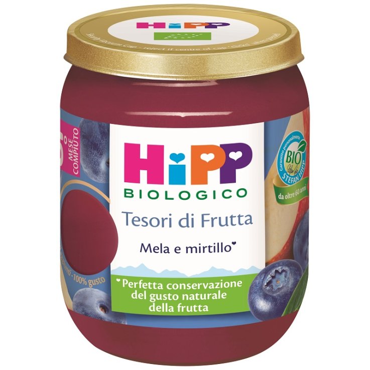 HIPP TESORI FRUTTA MELA/MIRTILLI