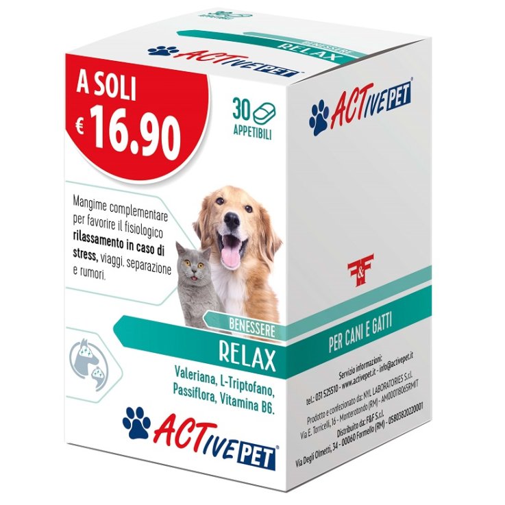 V ACTIVE PET RELAX 30CPR APPETT.