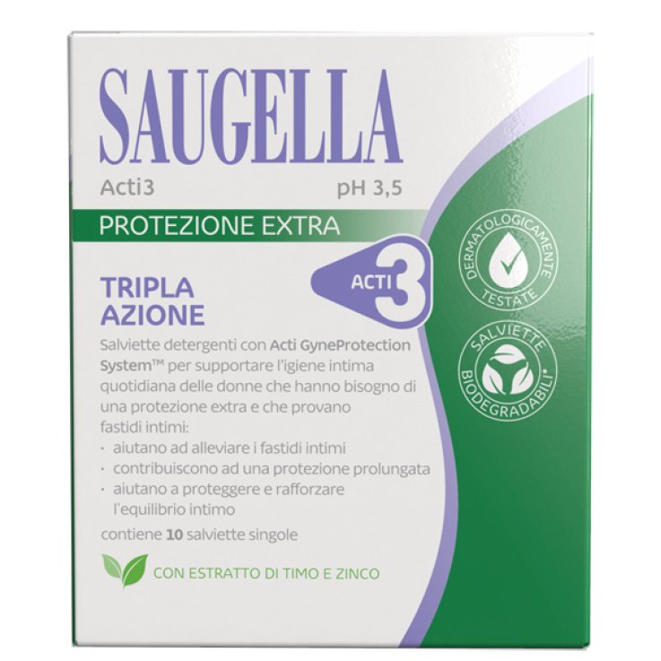 SAUGELLA ACTI3 SALVIETTINE 10PZ