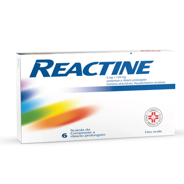 Reactine 5 mg + 120 mg 6 compresse a rilascio prolungato