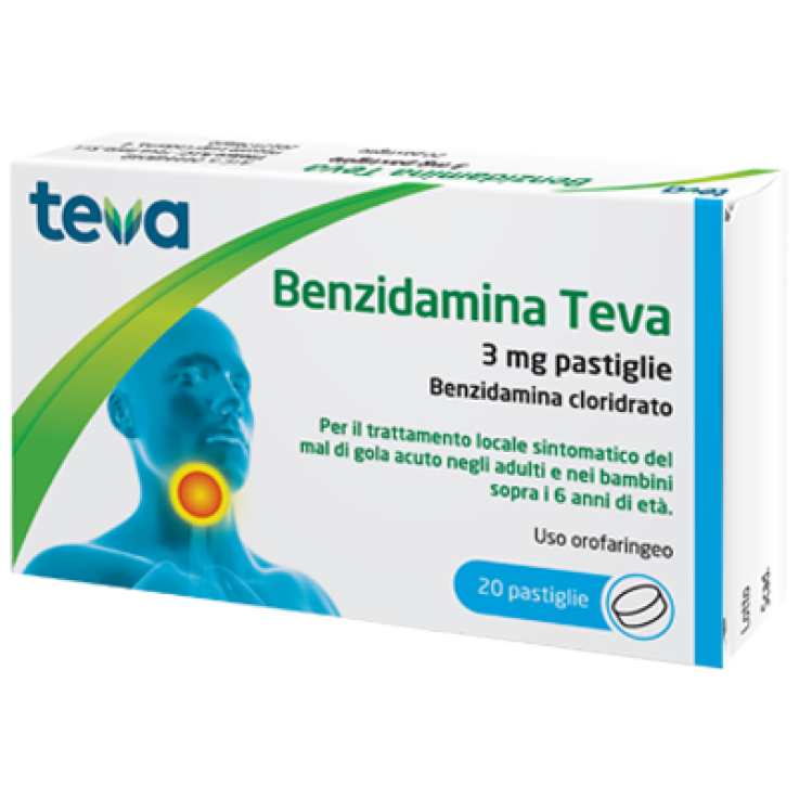 BENZIDAMINA 3mg 20 Past.TEVA