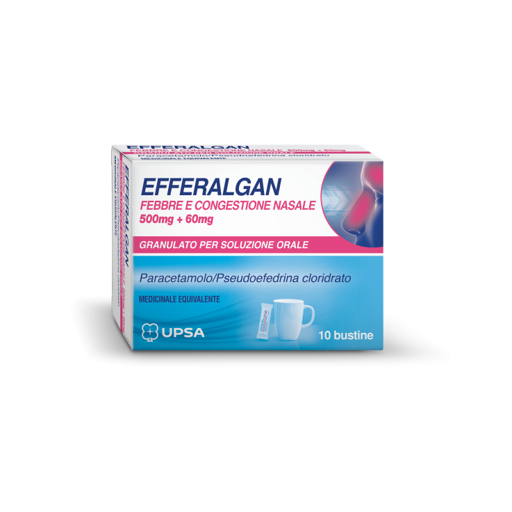 Efferalgan Febbre E Congestione Nasale 10 Bustine 500mg + 60mg